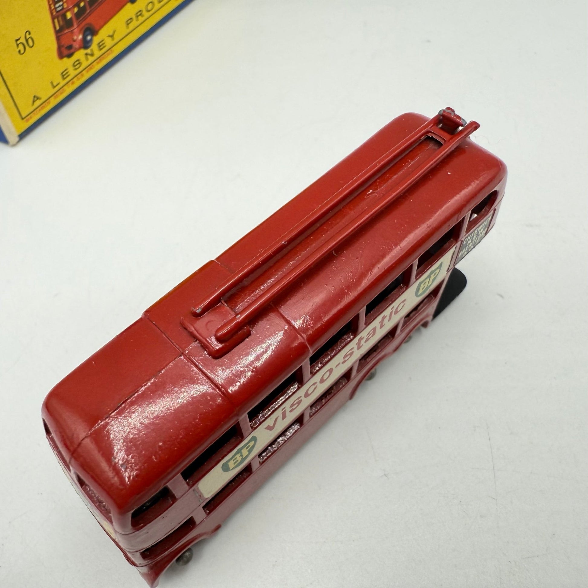 Matchbox Lesney 56a London Trolleybus RARE "BP VISCO - STATIC" DECALS - Magic Matchbox