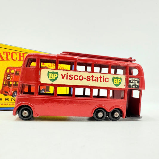 Matchbox Lesney 56a London Trolleybus RARE "BP VISCO - STATIC" DECALS - Magic Matchbox
