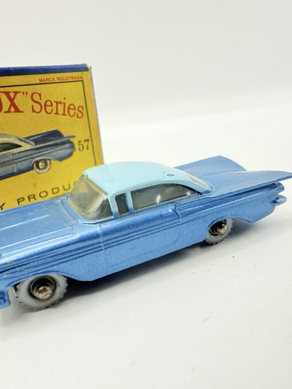 Matchbox Lesney 57b Chevrolet Impala SPW - Blue Base - Magic Matchbox