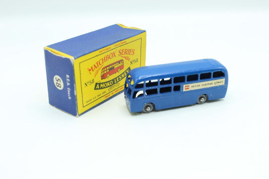 Matchbox Lesney 58a BEA Coach GPW Later Decals Original Box - Magic Matchbox