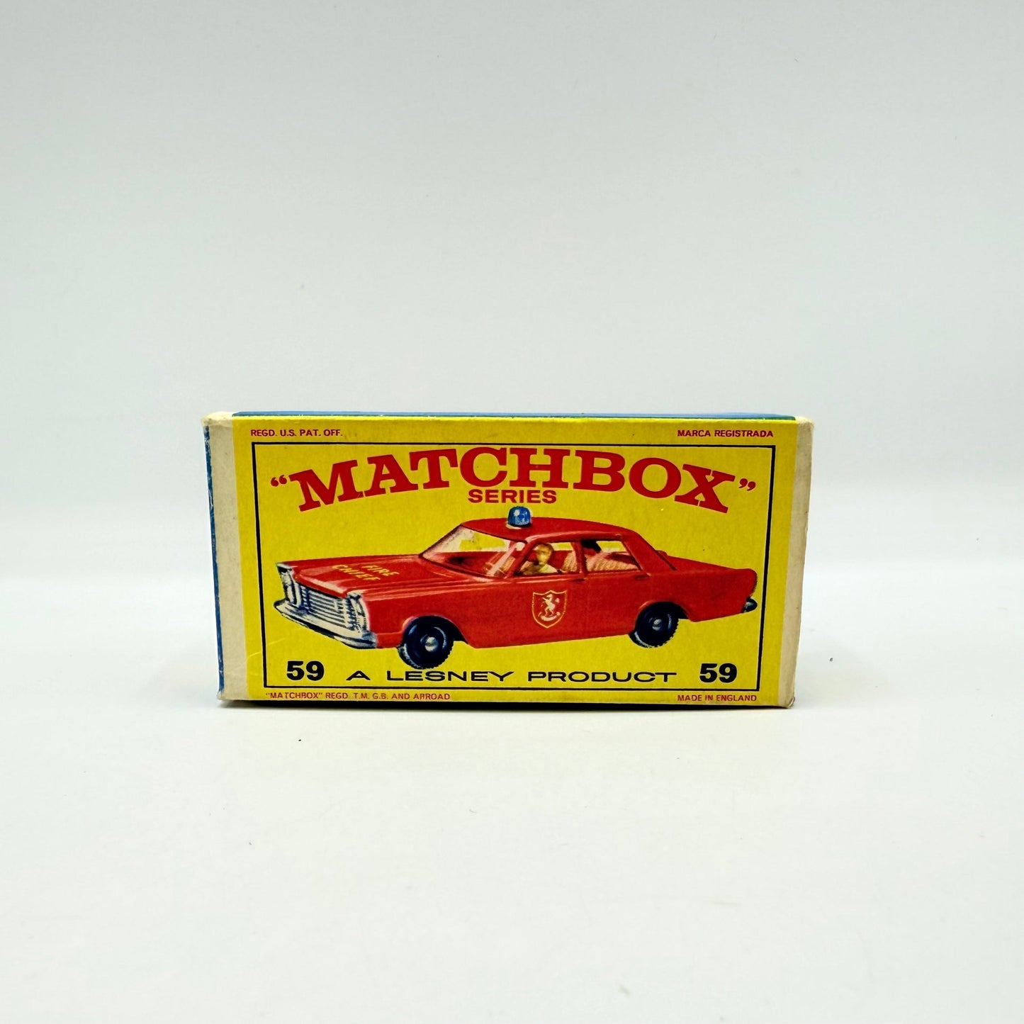 Matchbox Lesney 59c Ford Galaxie Fire Chief Empty Box - Magic Matchbox