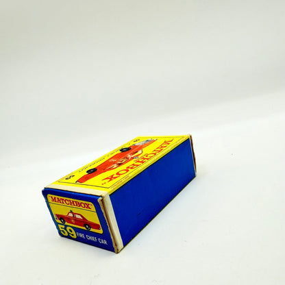 Matchbox Lesney 59c Ford Galaxie Fire Chief Empty Box - Magic Matchbox