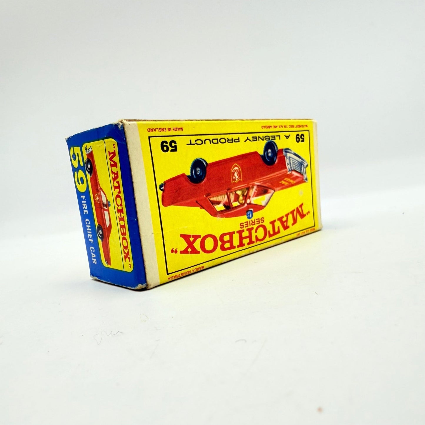 Matchbox Lesney 59c Ford Galaxie Fire Chief Empty Box - Magic Matchbox