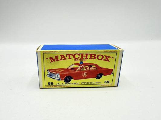 Matchbox Lesney 59c Ford Galaxie Fire Chief Empty Box Only - Magic Matchbox