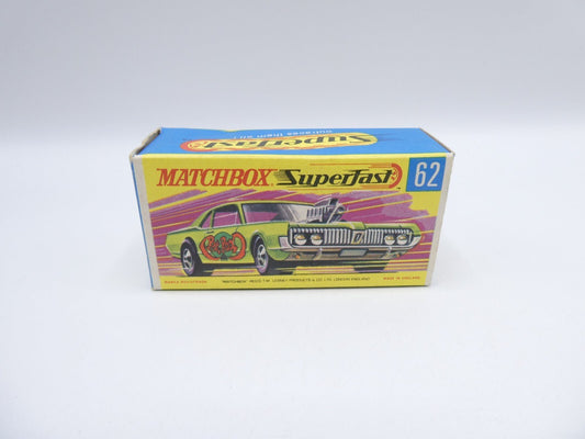 Matchbox Lesney 62 Mercury Cougar Rat Rod Empty Original Box - Magic Matchbox