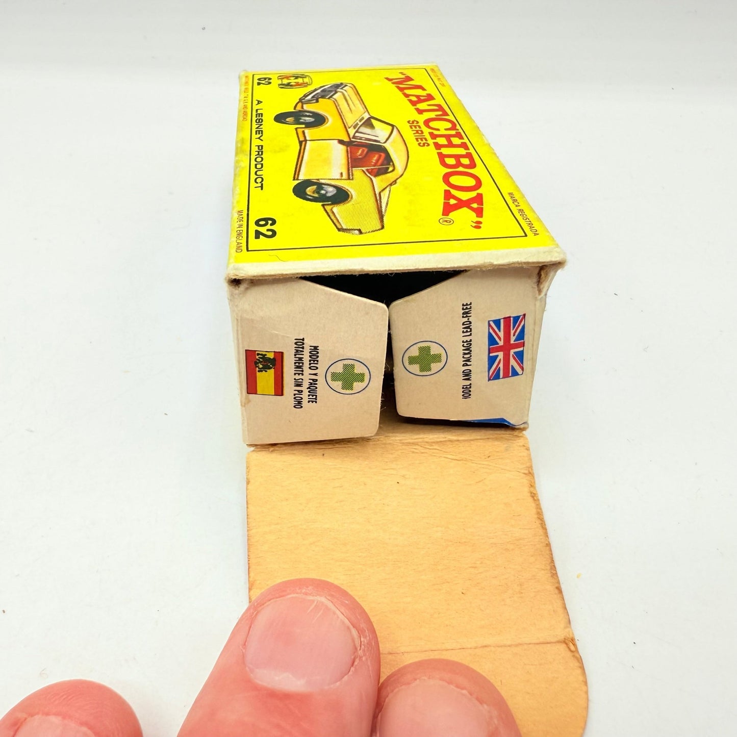 Matchbox Lesney 62c Mercury Cougar Empty Box - Magic Matchbox