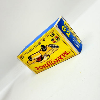 Matchbox Lesney 62c Mercury Cougar Empty Box - Magic Matchbox
