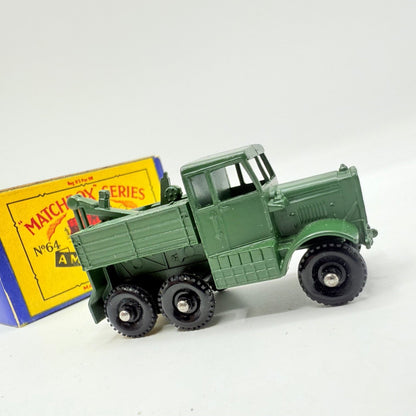 Matchbox Lesney 64a Scammell Breakdown Truck Green Hook - Magic Matchbox