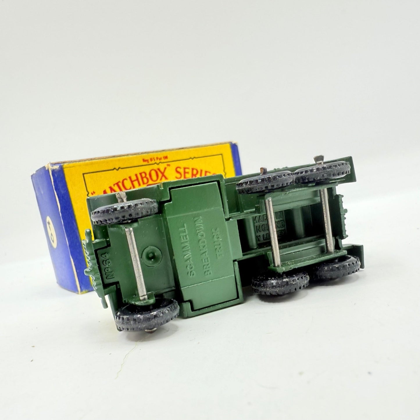 Matchbox Lesney 64a Scammell Breakdown Truck Green Hook - Magic Matchbox