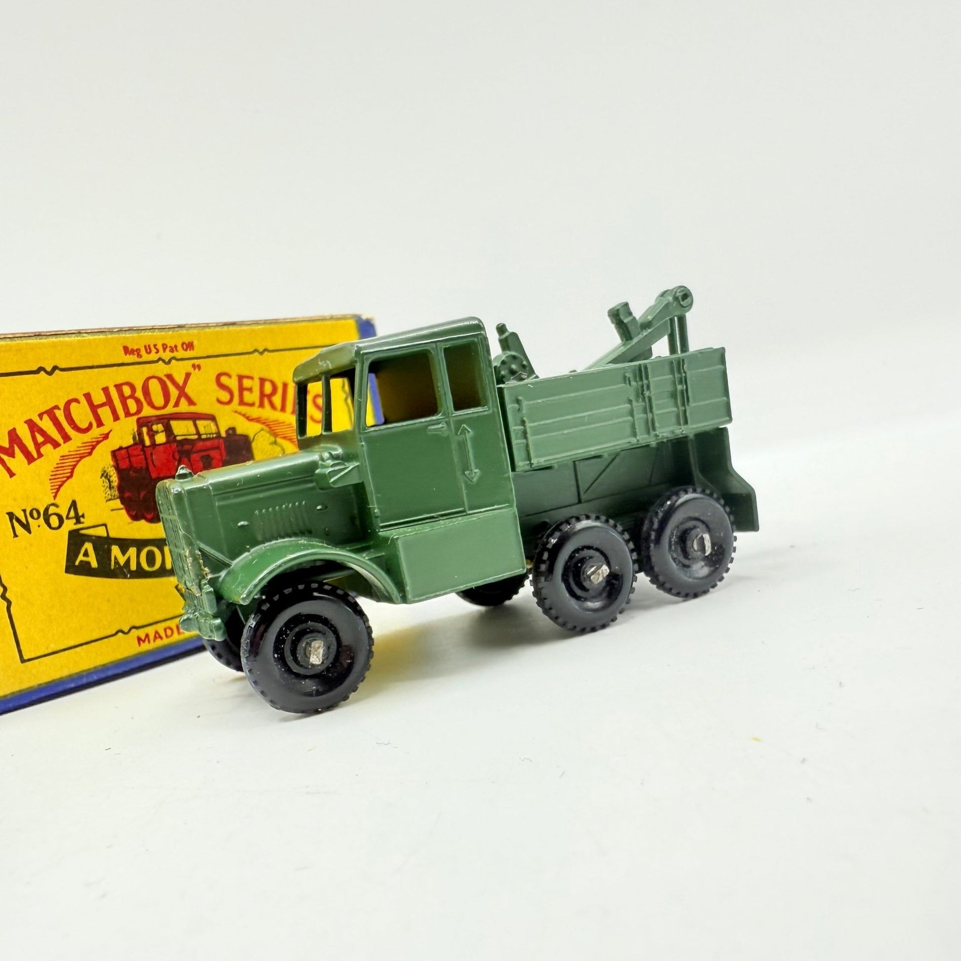 Matchbox Lesney 64a Scammell Breakdown Truck Green Hook - Magic Matchbox