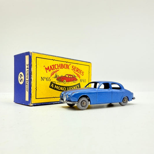 Matchbox Lesney 65a Jaguar 3.4 METALLIC BLUE - Magic Matchbox