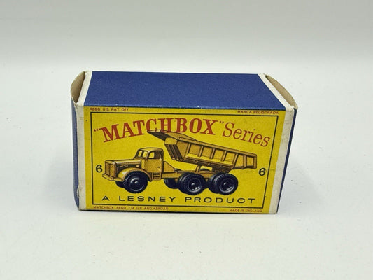 Matchbox Lesney 6c Euclid Quarry Dump Truck Empty Original Box Only - Magic Matchbox
