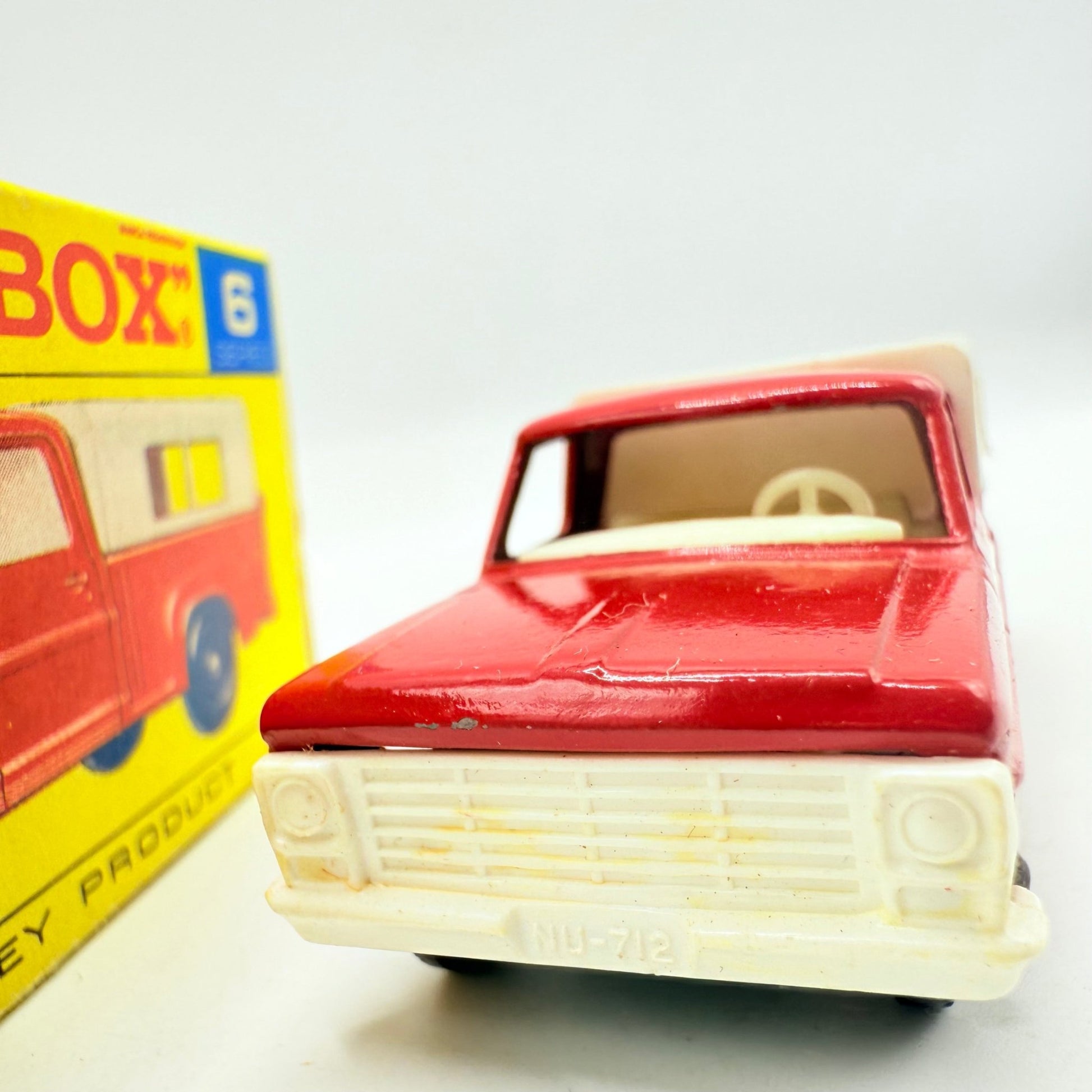 Matchbox Lesney 6d Red Ford Pick - Up Truck White Grill - Magic Matchbox