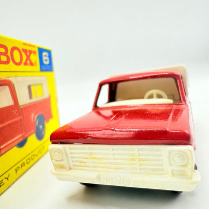 Matchbox Lesney 6d Red Ford Pick - Up Truck White Grill - Magic Matchbox
