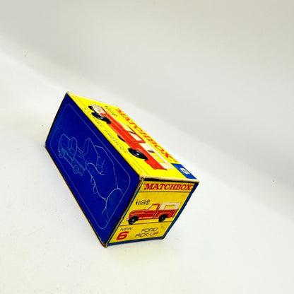 Matchbox Lesney 6d Red Ford Pick - Up Truck White Grill - Magic Matchbox