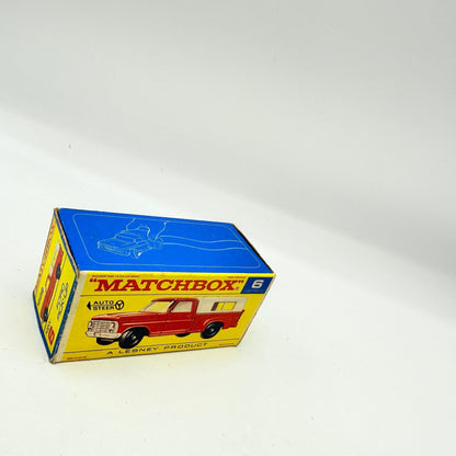 Matchbox Lesney 6d Red Ford Pick - Up Truck White Grill - Magic Matchbox