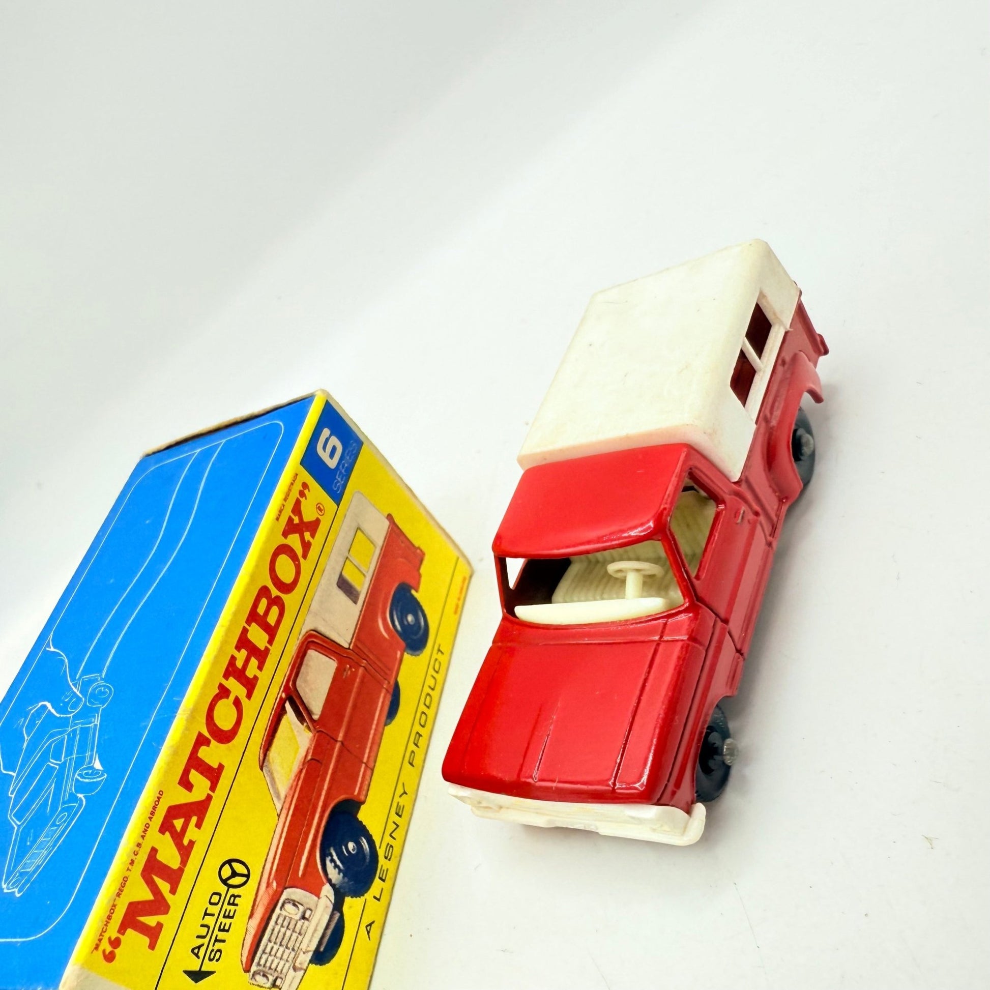 Matchbox Lesney 6d Red Ford Pick - Up Truck White Grill - Magic Matchbox