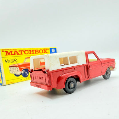 Matchbox Lesney 6d Red Ford Pick - Up Truck White Grill - Magic Matchbox