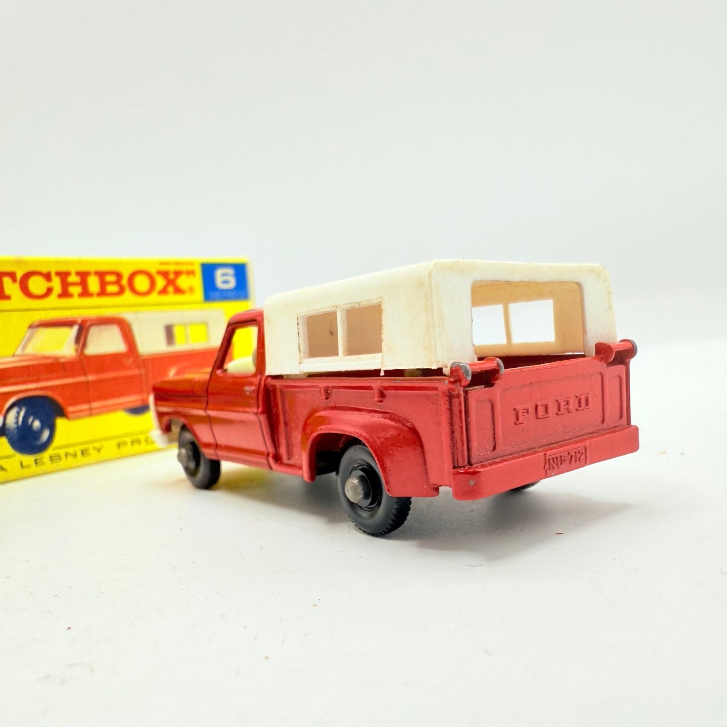 Matchbox Lesney 6d Red Ford Pick - Up Truck White Grill - Magic Matchbox