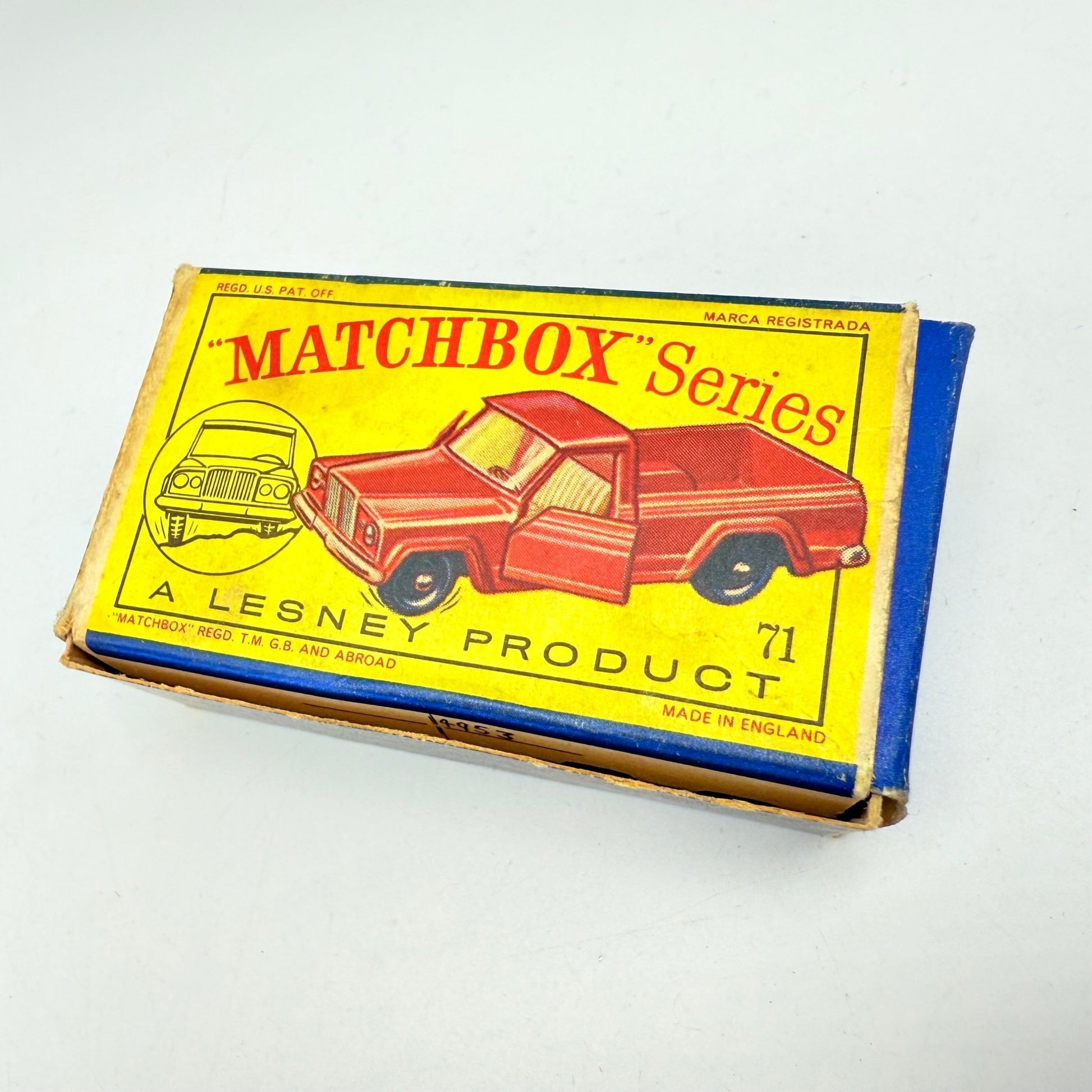 Matchbox Lesney 71b Gladiator Jeep GREEN INTERIOR - Magic Matchbox
