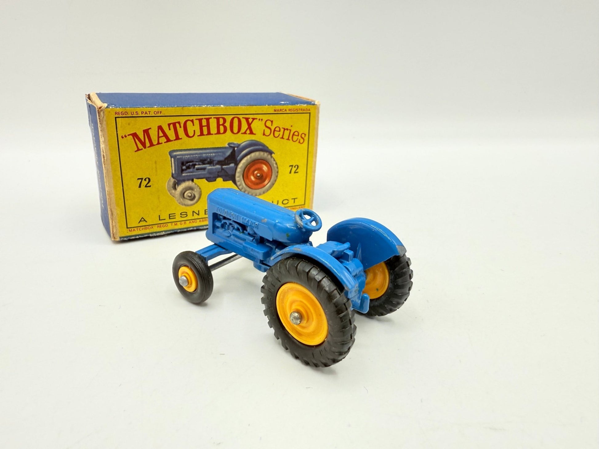 Matchbox Lesney 72a Fordson Tractor RARE YELLOW HUBS - Magic Matchbox