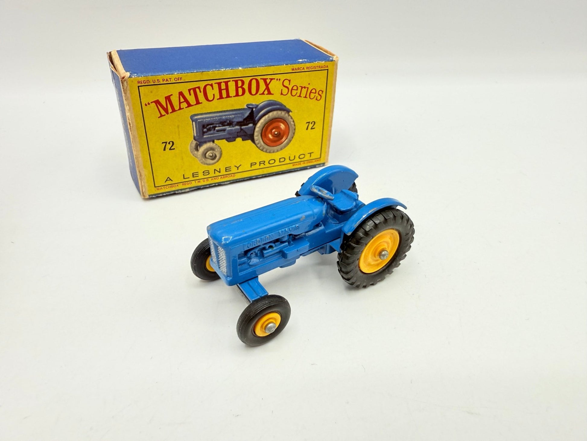 Matchbox Lesney 72a Fordson Tractor RARE YELLOW HUBS - Magic Matchbox