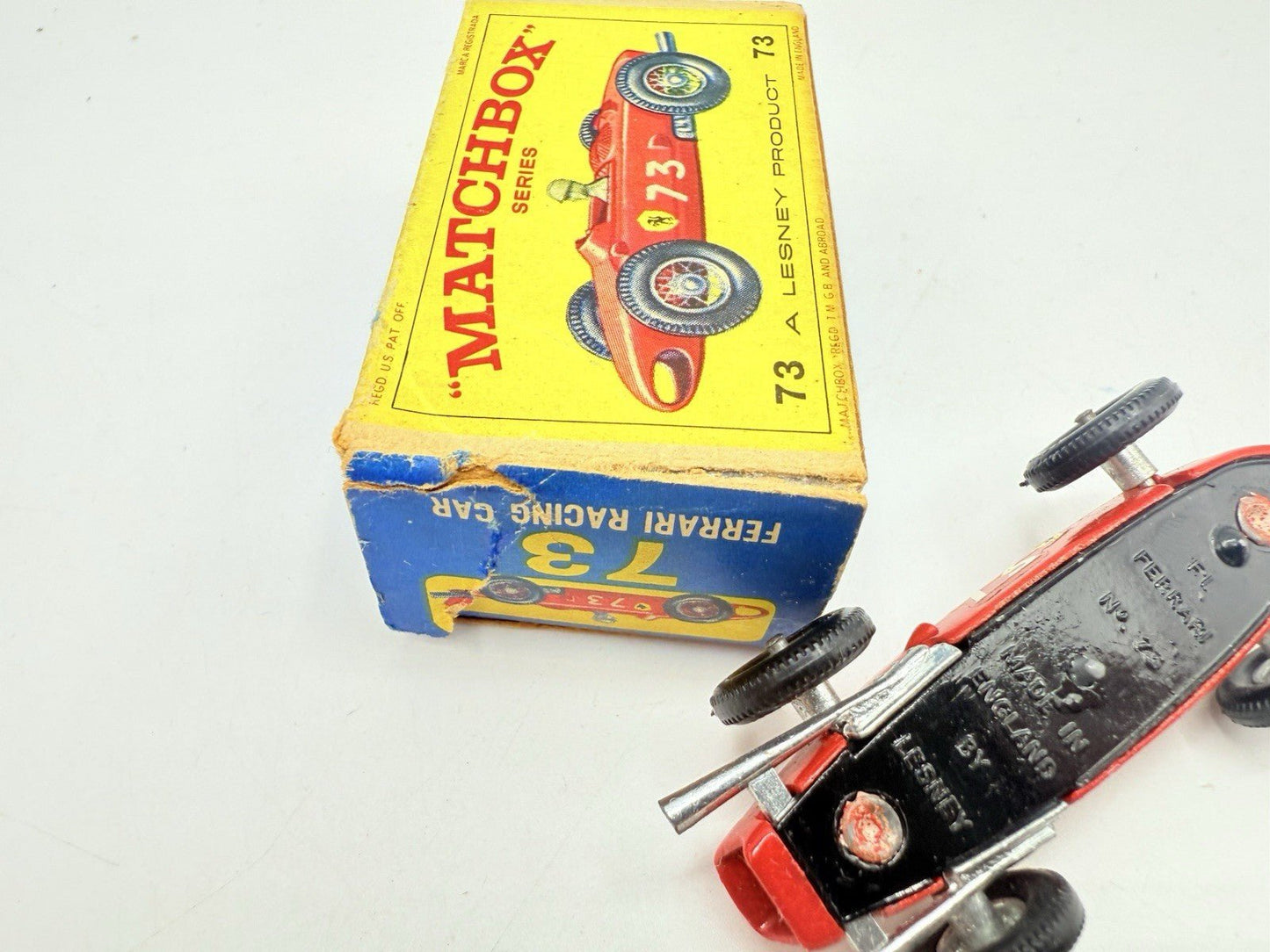 Matchbox Lesney 73b Ferrari Racing Car with driver - Magic Matchbox
