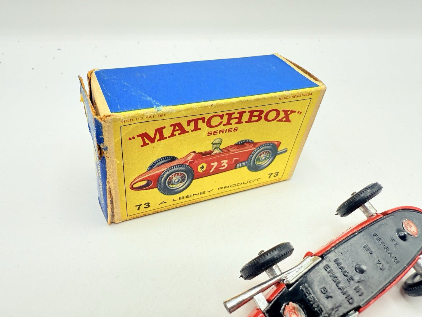 Matchbox Lesney 73b Ferrari Racing Car with driver - Magic Matchbox