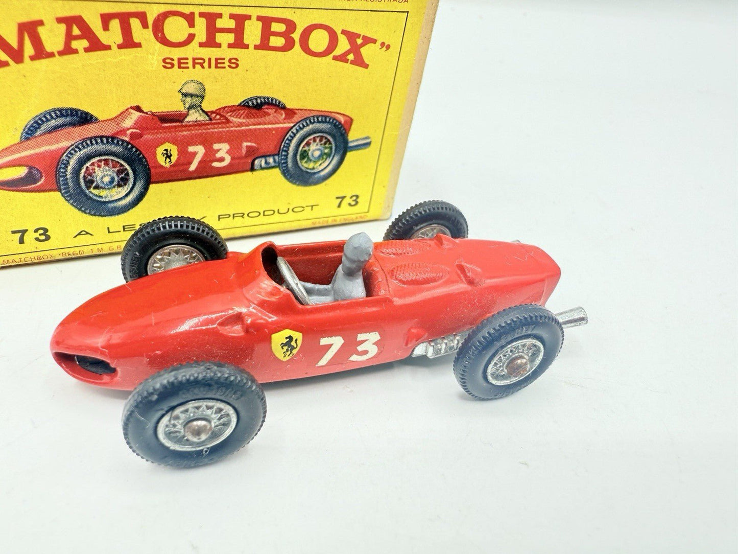 Matchbox Lesney 73b Ferrari Racing Car with driver - Magic Matchbox