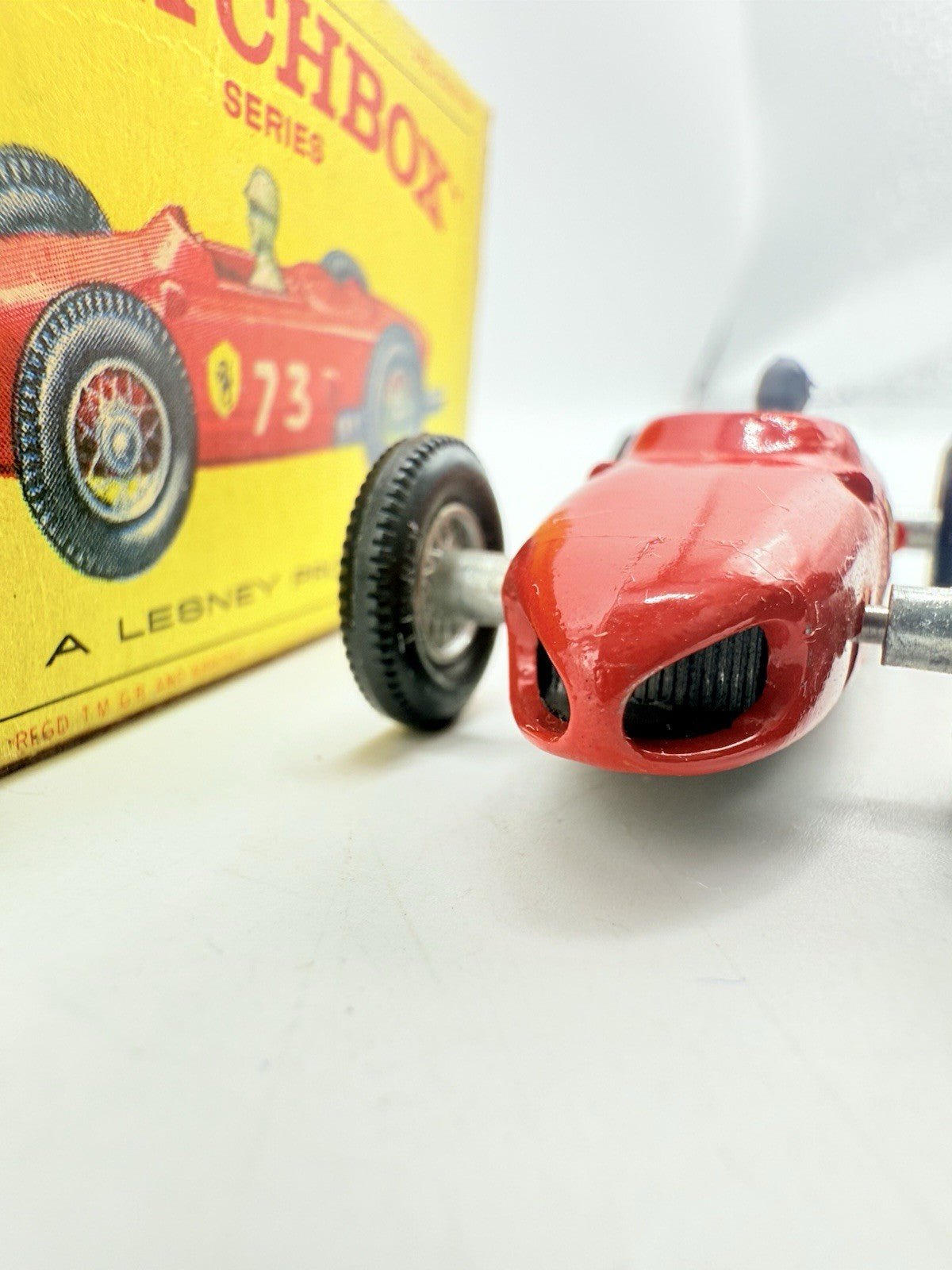 Matchbox Lesney 73b Ferrari Racing Car with driver - Magic Matchbox
