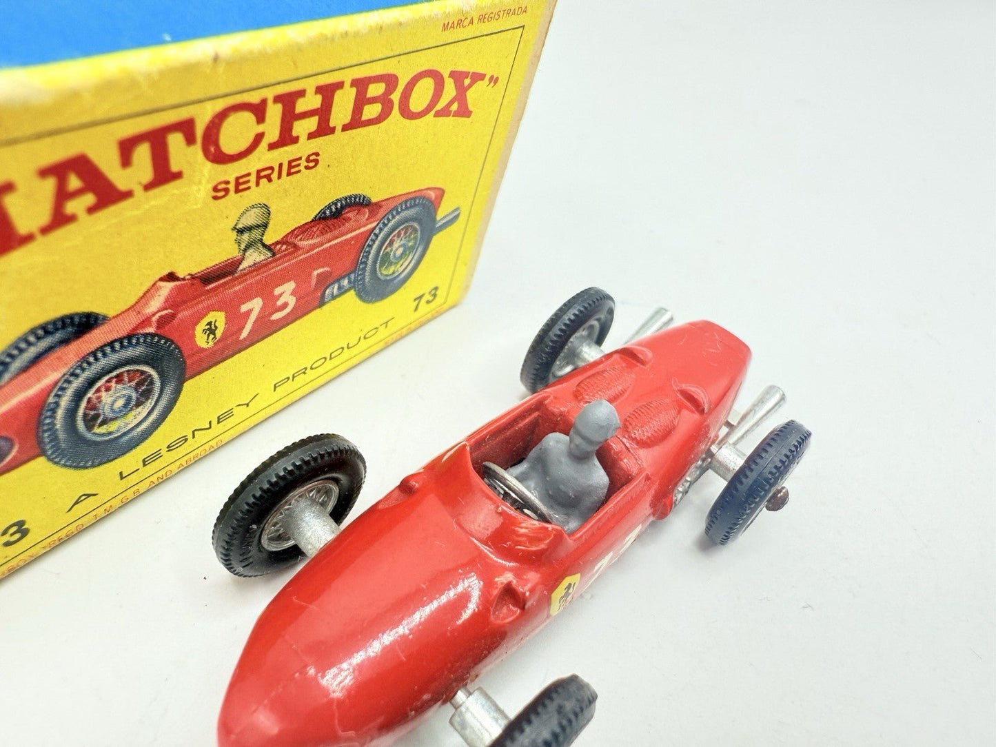 Matchbox Lesney 73b Ferrari Racing Car with driver - Magic Matchbox