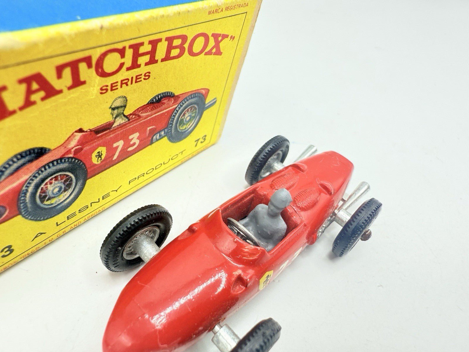 Matchbox Lesney 73b Ferrari Racing Car with driver - Magic Matchbox
