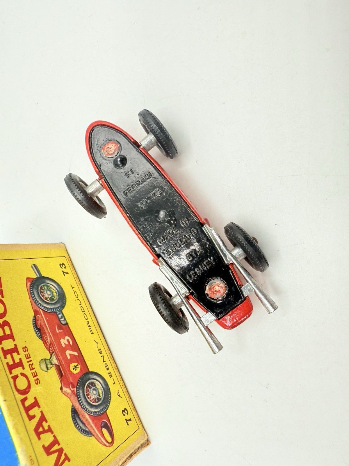 Matchbox Lesney 73b Ferrari Racing Car with driver - Magic Matchbox