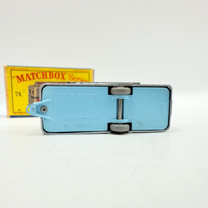 Matchbox Lesney 74a Mobile Canteen Trailer PALE BLUE BASE - Magic Matchbox