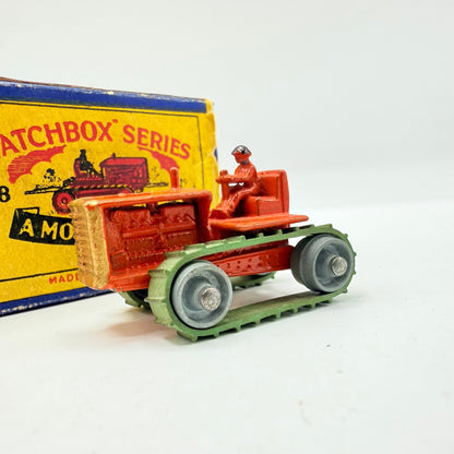 Matchbox Lesney 8a Caterpillar Tractor Orange with tracks - Magic Matchbox