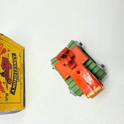Matchbox Lesney 8a Caterpillar Tractor Orange with tracks - Magic Matchbox
