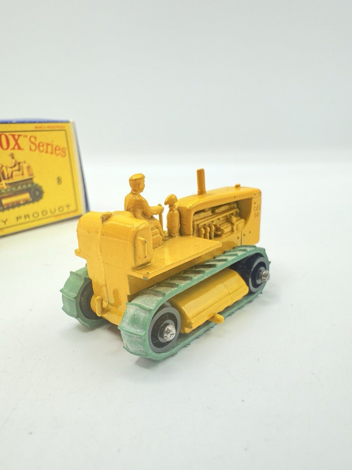 Matchbox Lesney 8c Caterpillar Tractor Black Rollers - Magic Matchbox