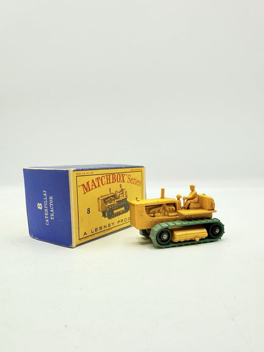 Matchbox Lesney 8c Caterpillar Tractor Black Rollers - Magic Matchbox