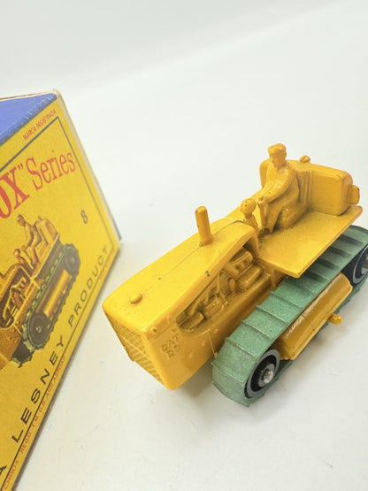 Matchbox Lesney 8c Caterpillar Tractor Black Rollers - Magic Matchbox