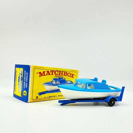 Matchbox Lesney 9d Cabin Cruiser & Trailer - Magic Matchbox