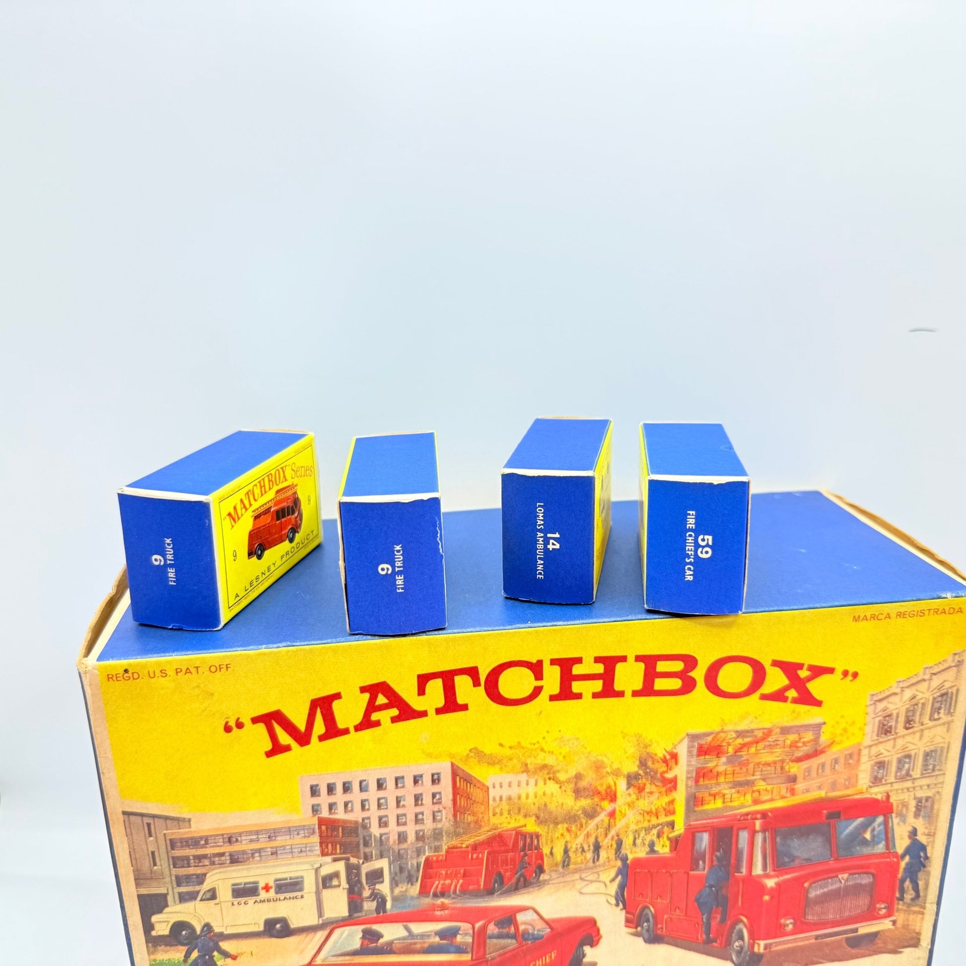 Matchbox Lesney G - 10 Fire Station Set with 4 models & original box - Magic Matchbox