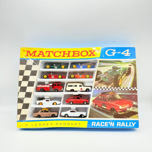 Matchbox Lesney G - 4 Race N Rally Gift Set - Rare - Magic Matchbox