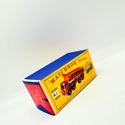 Matchbox Lesney K - 1 King Size Hoveringham 8 - Wheel Tipper Truck - Magic Matchbox