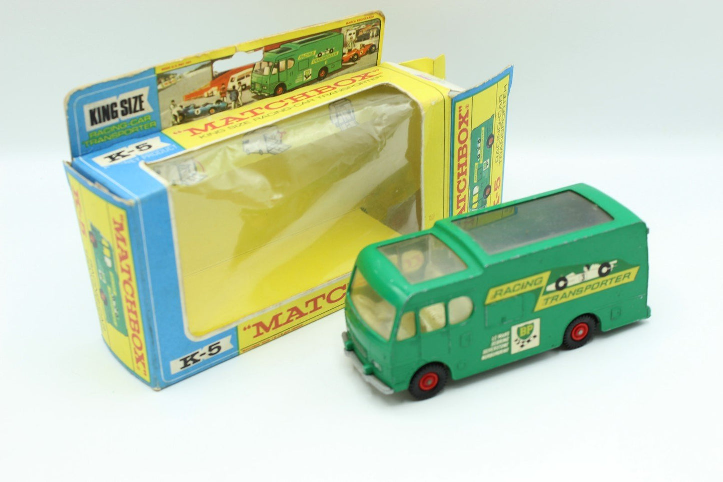 Matchbox Lesney K - 5 Racing Car Transporter In Original Box - Magic Matchbox