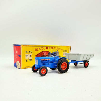 Matchbox Lesney King - Size K - 11 Fordson Tractor and Farm Trailer - Magic Matchbox
