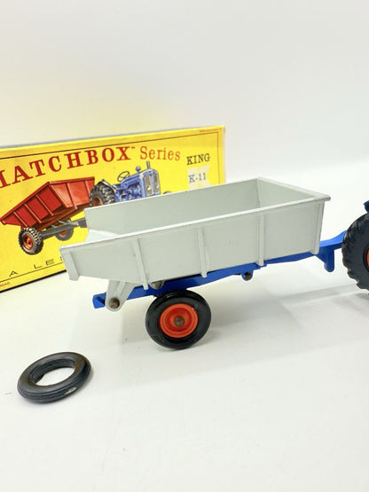 Matchbox Lesney King - Size K - 11 Fordson Tractor and Farm Trailer Boxed - Magic Matchbox