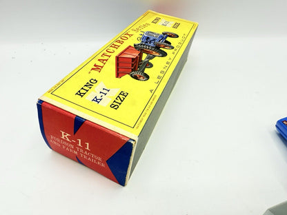 Matchbox Lesney King - Size K - 11 Fordson Tractor and Farm Trailer Boxed - Magic Matchbox