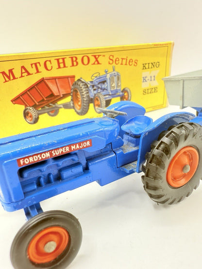 Matchbox Lesney King - Size K - 11 Fordson Tractor and Farm Trailer Boxed - Magic Matchbox