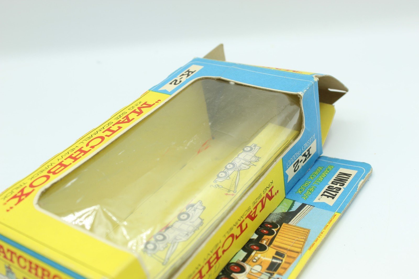Matchbox Lesney King Size K - 2 Scammell Heavy Wreck Truck White with AMBER Window - Magic Matchbox