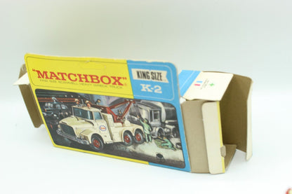 Matchbox Lesney King Size K - 2 Scammell Heavy Wreck Truck White with AMBER Window - Magic Matchbox
